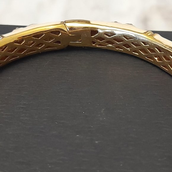 Pair of Enamel and Crystal Bangles - Picture 11 of 15